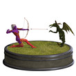 Sexy Blue Elf with Bow. 3D rendering with clipping path and Sexy Blue Elf with Bow. 3D rendering with clipping path and
