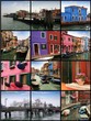 Collage de la Isla de Burano, Venecia. Collage de la Isla de Burano, Venecia.