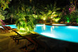 Malediven - Swimming Pool bei Nacht