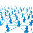 Networking comunication connection isolated on white