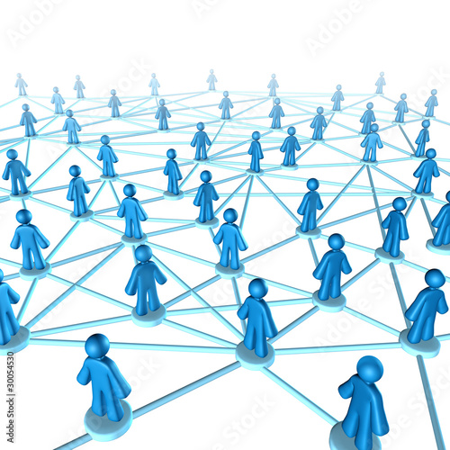 Illustration: Networking comunication connection isolated on white Networking comunication connection isolated on white