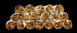Smoking cigarettes isolated on black background