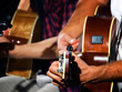 Playing guitar