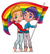 Born this way. Vector image for gay pride. Isolated objects.