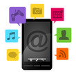 Smartphone diagram black & color