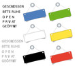 Türschilder mit Text