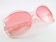 Pink sunglasses isolated