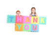 Kids holding thankyou sign