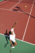 young man play tennis outdoor young man play tennis outdoor