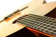 Details of classic spanish wooden guitar