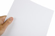 Hand holding blank letter