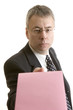 You`re Fired businessman giving pink slip You`re Fired businessman giving pink slip
