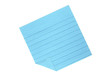 Photo: Blue lined post-it with folded corner Blue lined post-it with folded corner