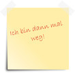 Ich bin dann mal weg
