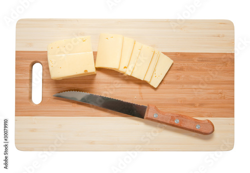 Photo: cheese on an cutting board cheese on an cutting board