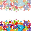 Abstract background with colorful numbers Abstract background with colorful numbers