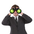 business man with binoculars