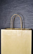 Paper gift bag on a dark background