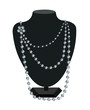 diamond necklace on a black mannequin diamond necklace on a black mannequin