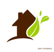 Logo maison feuilles