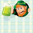 Patrick's day Poster with Funny Leprechaun