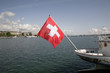 Flag of Switzerland - Lake Geneva