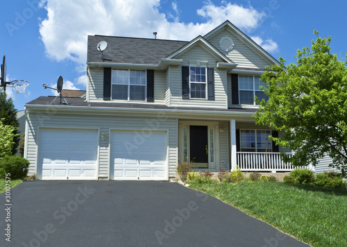 Photo: Vinyl Siding Single Family House Home Suburban MD Vinyl Siding Single Family House Home Suburban MD
