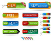 Vector premium set of price tags. Sale design elements.