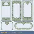 vintage style borders on different topics for decoration