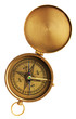 Vintage compass isolated on white