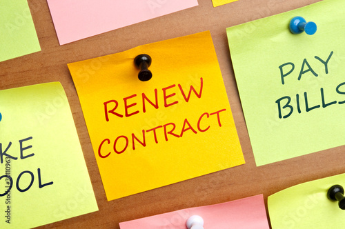 Photo: Renew contract Renew contract