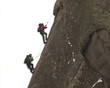 The Ascent of the climber on rope.