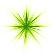 Green light, star burst over white