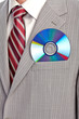 businessman with cd