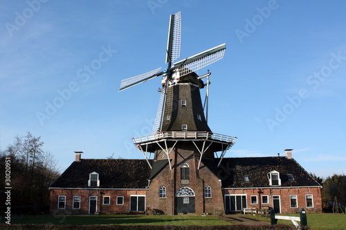 Photo: Oil and Corn mill in Roderwolde in the Netherlands Oil and Corn mill in Roderwolde in the Netherlands