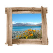alter Holz Rahmen Landschaft Neuseeland alter Holz Rahmen Landschaft Neuseeland