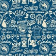 Images : surf elements seamless pattern