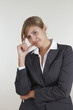 Business Frau Nachdenklich