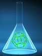organic molecule in flask