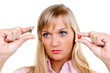 frau mit tabletten