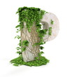 Ivy letter P isolated on white background. Ivy letter P isolated on white background.