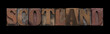Scotland in old wood type