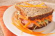 Tasty beef sandwich on wholewheat bread Tasty beef sandwich on wholewheat bread