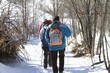 Randonneurs dans la neige Randonneurs dans la neige