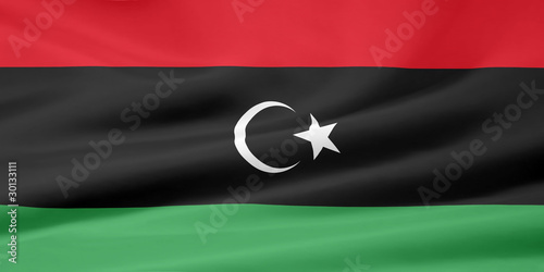 Photo: Flagge von Libyen - alt Flagge von Libyen - alt