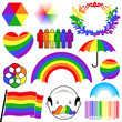 rainbow colour icon collection
