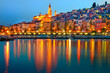Menton Provence village at night