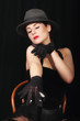 Portrait of attractive young lady in hat Portrait of attractive young lady in hat