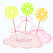 Greeting card with lollipops Greeting card with lollipops