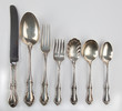 Collection of antique silverware.